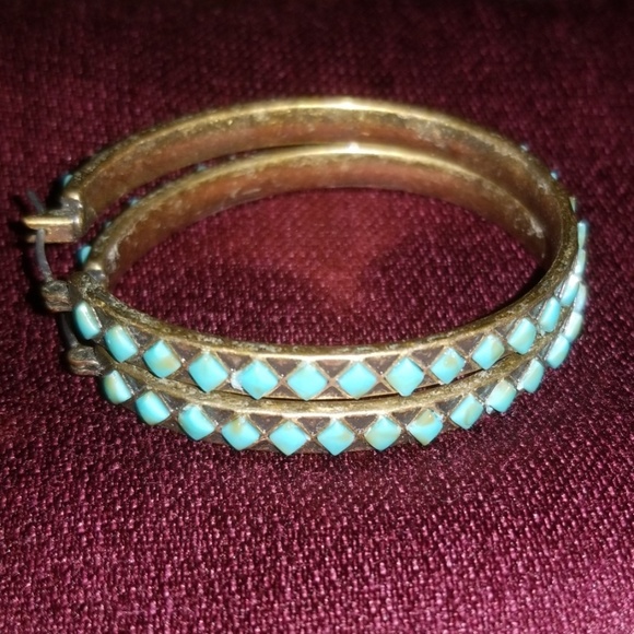 LUCKY BRAND TURQUOISE EARRINGS - Picture 3 of 4